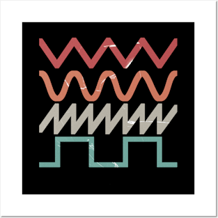 SYNTHESIZER WAVEFORMS #7 FATWAVES COLOR Posters and Art